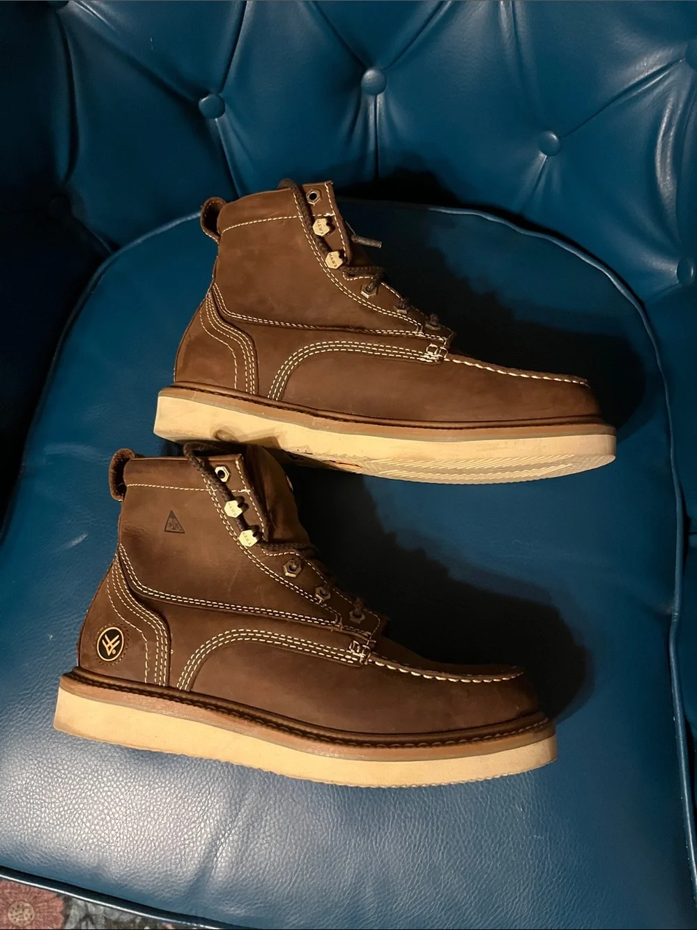 HAWX Men's Brown Leather 6” Work Boots
